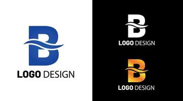 b Buchstabe Lettermark-Logo-Design vektor