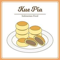 Köstliches traditionelles indonesisches Essen namens Kue Pia vektor