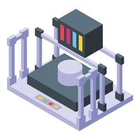 isometrischer vektor des medizinischen bioprinting-symbols. technischer Drucker