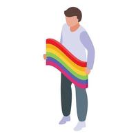 schwuler Mann Symbol isometrischer Vektor. LGBT-Männer vektor