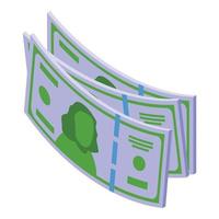 Bank kontanter ikon isometrisk vektor. pengar betalning vektor