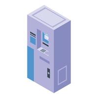isometrischer vektor des bargeldautomaten-symbols. Bankkarte