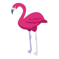 Isometrischer Vektor der hübschen Flamingo-Ikone.