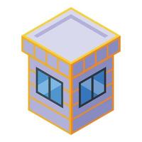 Fenstersymbol für kostenpflichtiges Parken, isometrischer Stil vektor
