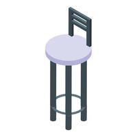 Bartheken-Stuhl-Symbol, isometrischer Stil vektor