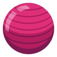 Fitnessball-Symbol für das Heimtraining, isometrischer Stil vektor