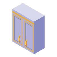 låda kök möbel ikon, isometrisk stil vektor