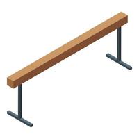 Home-Training-Balance-Bar-Symbol, isometrischer Stil vektor