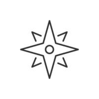 Kompass-Symbol im flachen Stil. Navigationsausrüstungs-Vektorillustration auf weißem lokalisiertem Hintergrund. reiserichtung geschäftskonzept. vektor