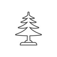 Nadelbaum-Symbol im flachen Stil. Tannenflora-Vektorillustration auf weißem, isoliertem Hintergrund. Ökologie Zeichen Geschäftskonzept. vektor