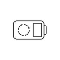 Batteriesymbol im flachen Stil. Akkumulator-Vektor-Illustration auf weißem Hintergrund isoliert. Geschäftskonzept für Energieladegeräte. vektor
