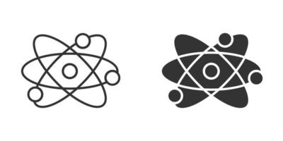 Wissenschaftsikone im flachen Stil. DNA-Zellvektorillustration auf weißem isoliertem Hintergrund. Geschäftskonzept der Molekülevolution. vektor