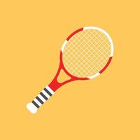 Tennisschläger-Symbol im flachen Stil. Gaming-Schläger-Vektor-Illustration auf isoliertem Hintergrund. Sport Aktivität Zeichen Geschäftskonzept. vektor
