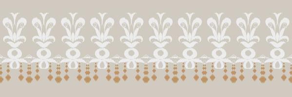 Batik Textil Ikat Azteken nahtloses Muster digitales Vektordesign für den Druck Saree Kurti Borneo Stoffrand Pinselsymbole Muster Partykleidung vektor