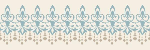 Stammes-Chevron nahtloses Muster der Ikat-Grenze. ethnische geometrische batik ikkat digitaler vektor textildesign für drucke stoff saree mughal pinsel symbol schwaden textur kurti kurtis kurtas