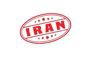 Iran-Stempelgummi mit Grunge-Stil auf weißem Hintergrund vektor