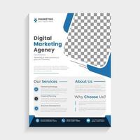 Designvorlage für den Business-Flyer für eine Agentur für digitales Marketing vektor