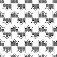 Geldmünzen Diagrammmuster nahtloser Vektor