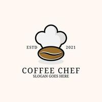 Inspiration für das Design des Kaffeekoch-Logos, gut für die Logo-Marke für Geschäftsessen und -getränke vektor