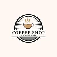 årgång kaffe kopp affär logotyp design inspiration, retro kaffe affär vektor konst