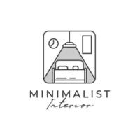 minimalistischer innenlogo-designvektor, kann als zeichen, markenidentität, firmenlogo, symbole oder andere verwendet werden. vektor