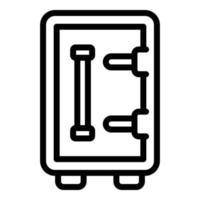 Abstellraum kleines Safe-Symbol, Umrissstil vektor
