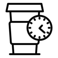 Symbol für Kaffee-Jetlag, Umrissstil vektor