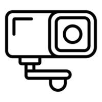 säkerhet kamera ikon, översikt stil vektor