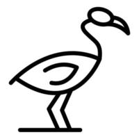 Sommer-Flamingo-Symbol, Umrissstil vektor