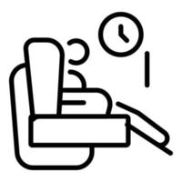 Komfort Luftsitz Symbol Umrissvektor. Flugzeug Flug vektor
