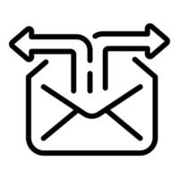 Social-Media-Marketing-Mail-Symbol, Umrissstil vektor