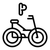 tillgänglig eletric cykel ikon, översikt stil vektor