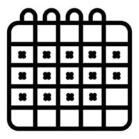 Personalkalender-Symbol, Umrissstil vektor