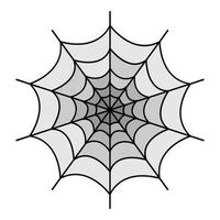 symmetrischer Farbumrissvektor des Spinnennetzsymbols vektor