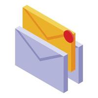 neues Mail-Recruiter-Symbol, isometrischer Stil vektor