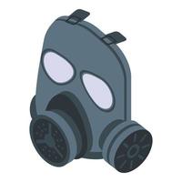 toxisk gas mask ikon, isometrisk stil vektor