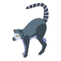 djungel lemur ikon, isometrisk stil vektor