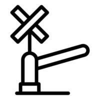 Bahnübergangssymbol, Umrissstil vektor