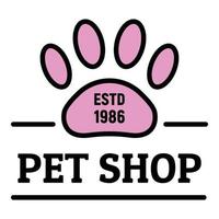 City Pet Shop Logo, Umrissstil vektor