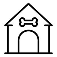 Tierhaus-Symbol-Umrissvektor. Hundepflege vektor