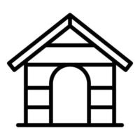 Hundebau-Icon-Umrissvektor. Haustierhaus vektor