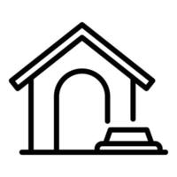 Symbol Umrissvektor für Tierhundehütten. haustier hundehütte vektor