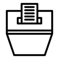Polling-Box-Symbol Umrissvektor. Wahlumfrage vektor