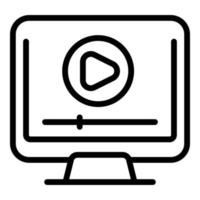 video kurs ikon översikt vektor. Träning webinar vektor