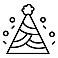 Fröhliches Partyhut-Symbol, Umrissstil vektor
