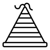 Geschenk-Party-Hut-Symbol, Umriss-Stil vektor