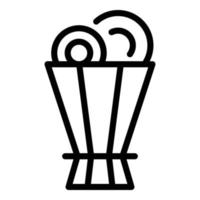 Firmenblumenstrauß-Symbol, Umrissstil vektor