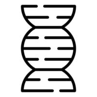 tierklinik dna-symbol, umrissstil vektor