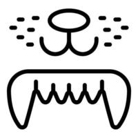 Katzenzahnpflege-Symbol, Umrissstil vektor