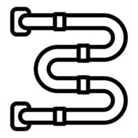 Symbol für Rohrverschraubung, Umrissstil vektor